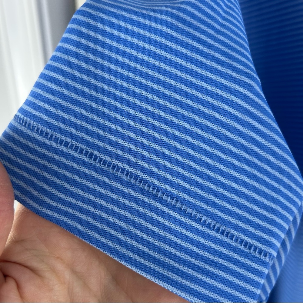 Peter Millar Summer Comfort Polo Shirt Size XXL US Open Blue Stripes - Picture 7 of 8
